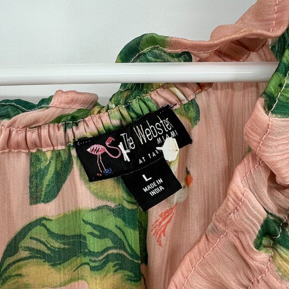 The Webster Miami at Target Pink Floral Tunic Blouse Women's Large - Picture 2 of 4